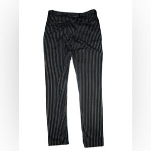 Boohoo Men's Black Pinstripe Dress Pants